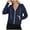 Navy, variant on APEXFWDT Women's Cropped Hooded Sweatshirt Long Sleeve Zip-Up Athletic Jacket Sporty Casual Outerwear with Pockets,M,Khaki