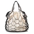 thumbnail image 1 of Women Tote Bag Fashion Hollow Net Shoulder Purse Top Handle Bag with Inner Pouch, 1 of 7