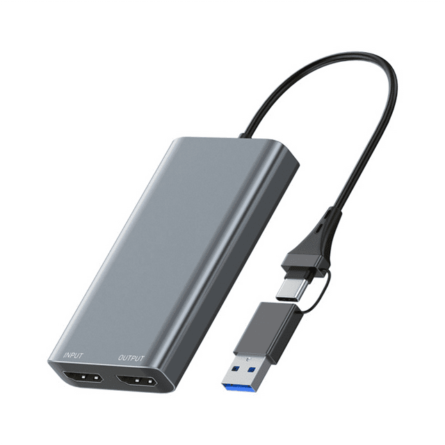 HDTV Video Capture Card USB Type-C -Compatible Video Grabber Box 4k 60HZ Loop-Out for PC Computer Camera Live Gaming