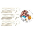 thumbnail image 1 of Llavero de 30 piezas con cadena y llavero con cadena de piezas llavero , artesanía de - 25mm_White se describe Yotijar Anillos de llavero, 1 of 9
