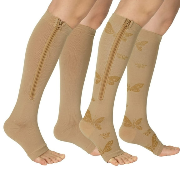 3 Pairs Medical Sport Compression Socks - 15-20mmhg Graduated Knee-High Support for Men & Women, Ideal for Soccer, Running, and Nurses