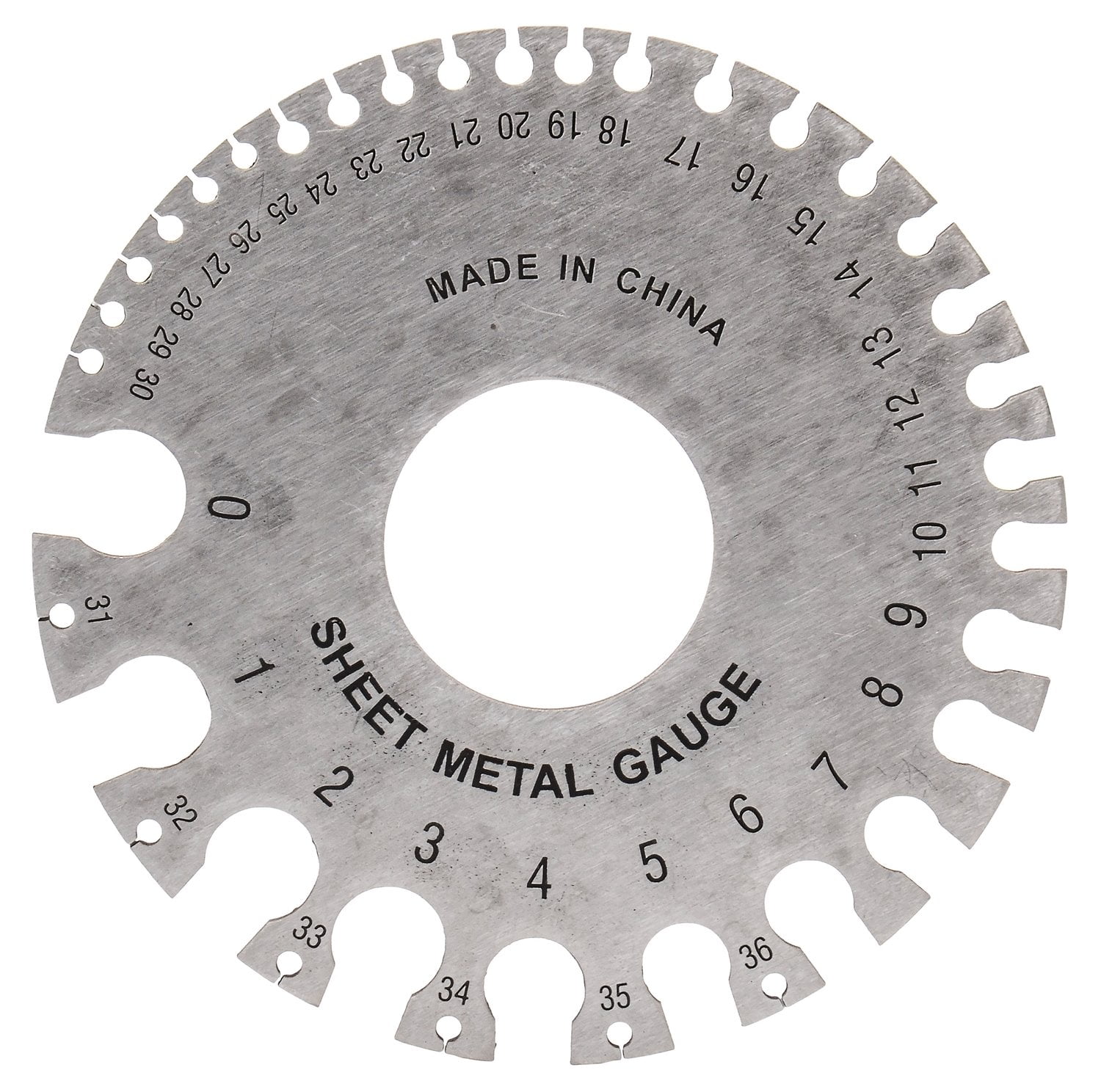 JEGS 81539 Sheet Metal Thickness Gauge Measures 36 gauge to 0 gauge and 0.007" to 0.3125