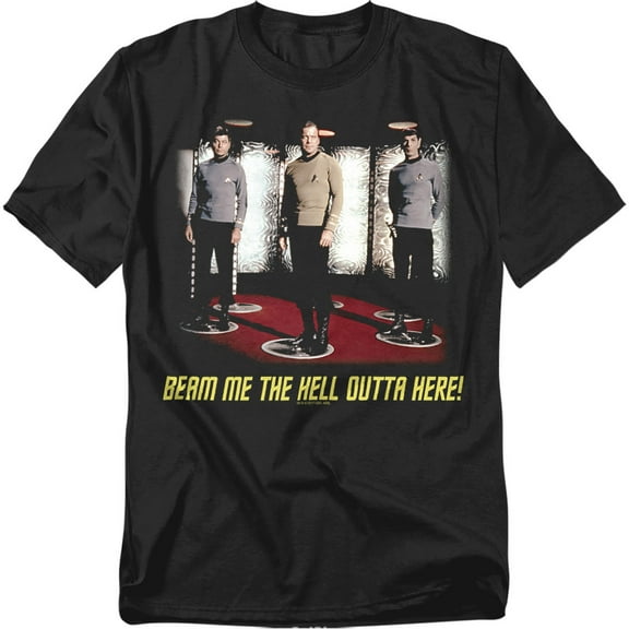 Star Trek Men's Beam Me Out T-shirt Large Black