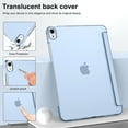 thumbnail image 5 of Kenke Case for iPad (A16) 11th Generation 11 inch 2025, iPad 10th Generation 10.9 inch 2022, Smart Folio Stand, Slim Hard PC Translucent Back Shell Cover,Support Touch ID, Auto Wake/Sleep, Light Blue, 5 of 9