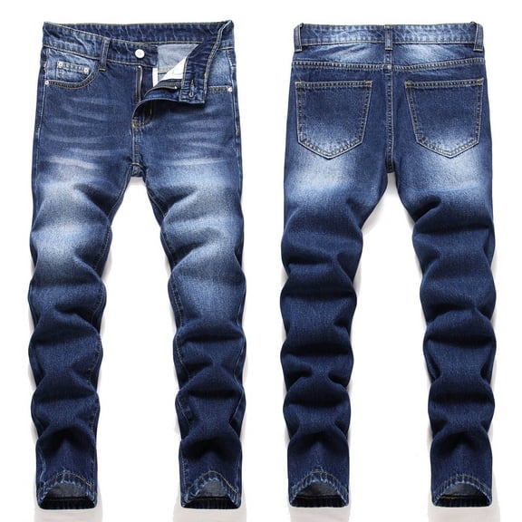HAYIMI Toddler Pants Boys Distressed Jeans High Street Fashion Casual Long Pants Kids Comfortable Stretch Denim Trousers Spring Autumn Boho Solid Color Daily Slacks