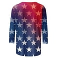 thumbnail image 5 of Nrmvnmi Patriotic Shirts for Women 3/4 Sleeve Shirt 4Th of July Independence Day Crewneck Cute Festival Tops Mothers Day Gifts, 5 of 5