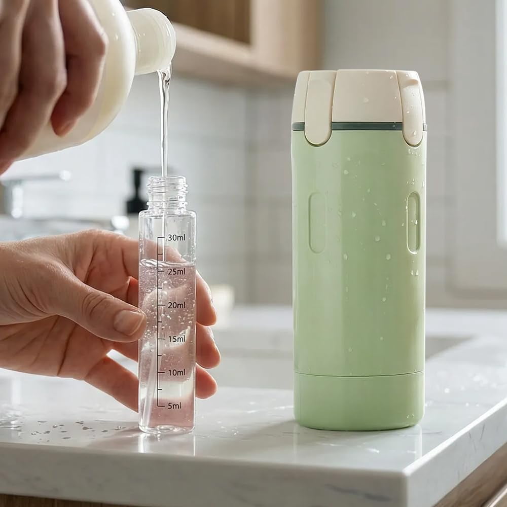 4-in-1 Travel Dispenser – 2026 Refillable Portable Travel Size Containers with Leak Proof Design for Organized Storage and Travel Use, Compact Lightweight Design