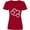 Red, variant on Inktastic Three White Hearts Women's V-Neck T-Shirt