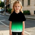 thumbnail image 6 of Bysome Boys Hoodies Gradient Short Sleeve Hooded Tees Autumn Fashion Boys Sweatshirts Size 11-12 Years Mint Green, 6 of 6