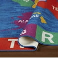 thumbnail image 4 of Eric Carle Elementary USA Map Kids Area Rug Blue/Red, 6'6"x9'5" Rectangle, 4 of 7