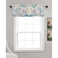 thumbnail image 3 of Purple Blue Hydrangea Kitchen Valances for Windows Farmhouse Linen Window Valance Curtain for Living Room Window Treatment Vintage Flowers Burlap Valance Rod Pocket Topper Drape, 42 x 12 Inch, 3 of 6