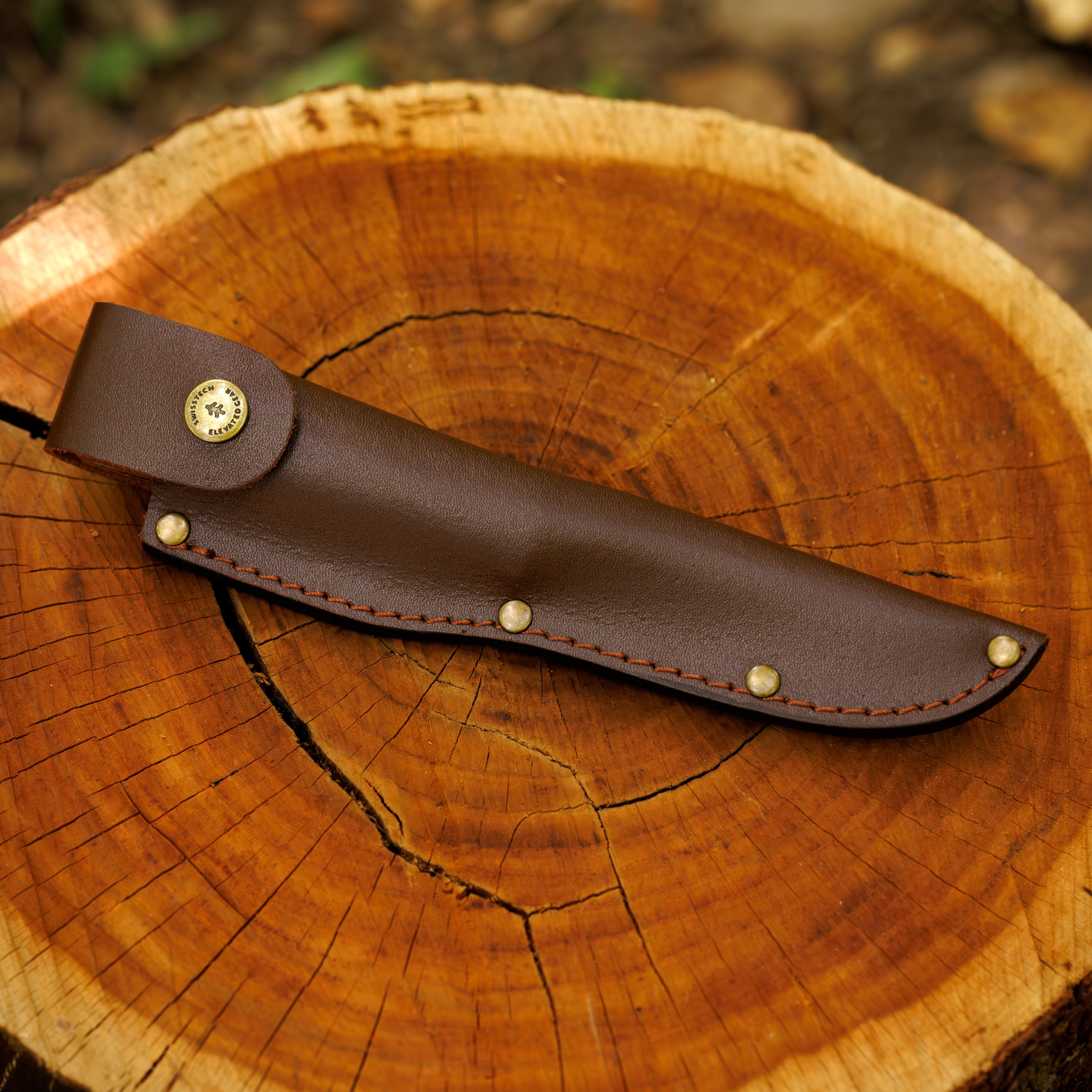 Swiss Tech Haltbar Knife with a VG-10 Full Tang Steel Blade and Canvas Micarta Handle