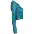 thumbnail image 3 of Douhoow Women Tie Dye Crop Top Spring Basic Long Sleeve Pullover Vintage T-Shirt, 3 of 6