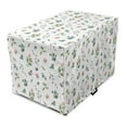 thumbnail image 1 of Floral Dog Crate Cover, Feminine Romantic Look Watercolor Look Roses and Leaves, Easy to Use Pet Kennel Cover Small Dogs Puppies Kittens, 7 Sizes, Laurel Green White, by Ambesonne, 1 of 6