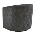 thumbnail image 3 of 31 Inch Barrel Back Leatherette Swivel Accent Chair Black - Saltoro Sherpi, 3 of 6
