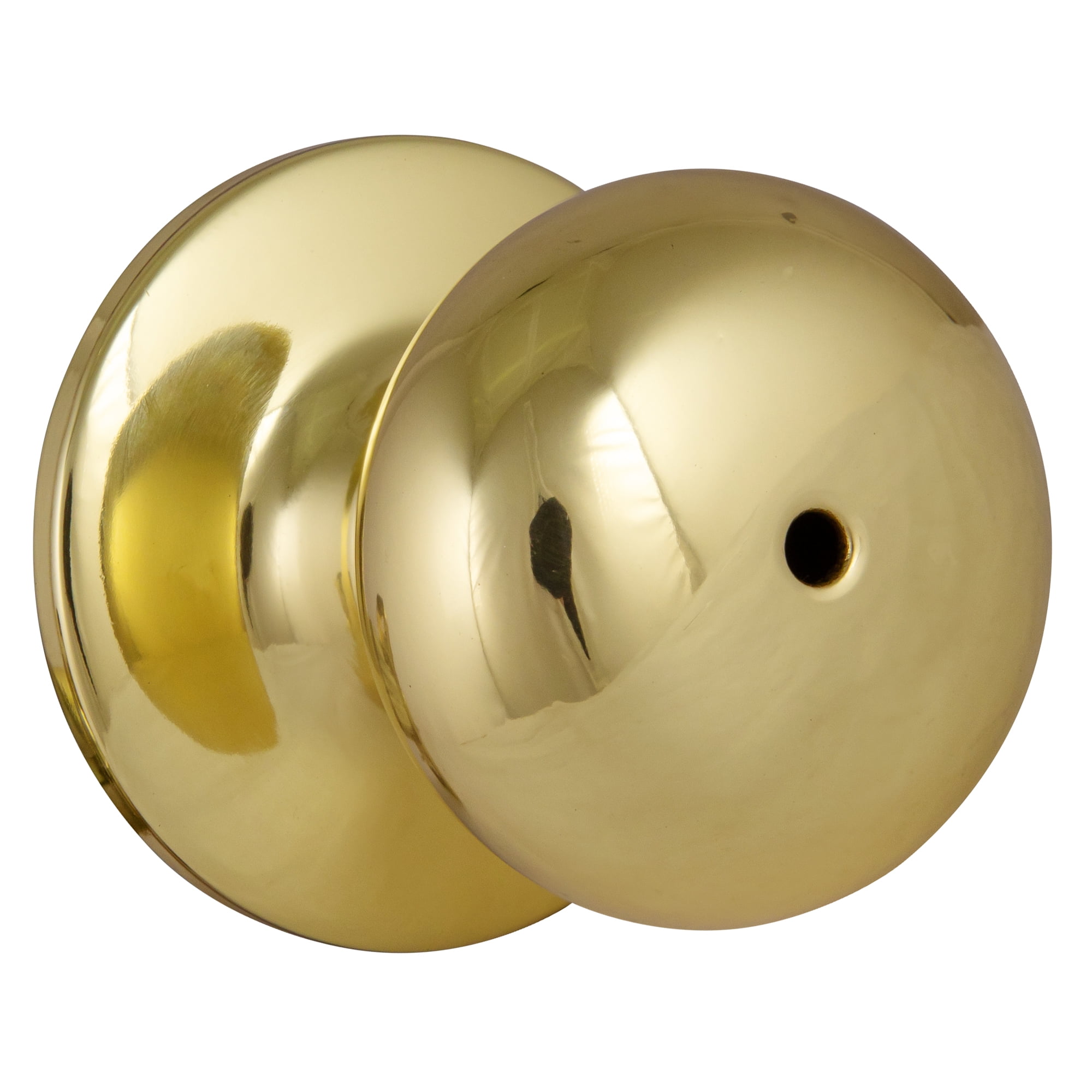 Design House Pro Cambridge Bed and Bath Door Knob in Polished Brass