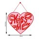 thumbnail image 3 of Decoración del día de San Valentín con forma de corazón para puerta, letrero romántico para colgar en el frente con patrón rojo, letra impresa "Feliz día de San Valentín", 3 of 3