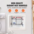 thumbnail image 2 of 4-Port Stainless Steel PEX Manifold Kit for Radiant Floor Heating,Includes 1/2" Adapters and Tubing for Hydronic Systems, 2 of 12