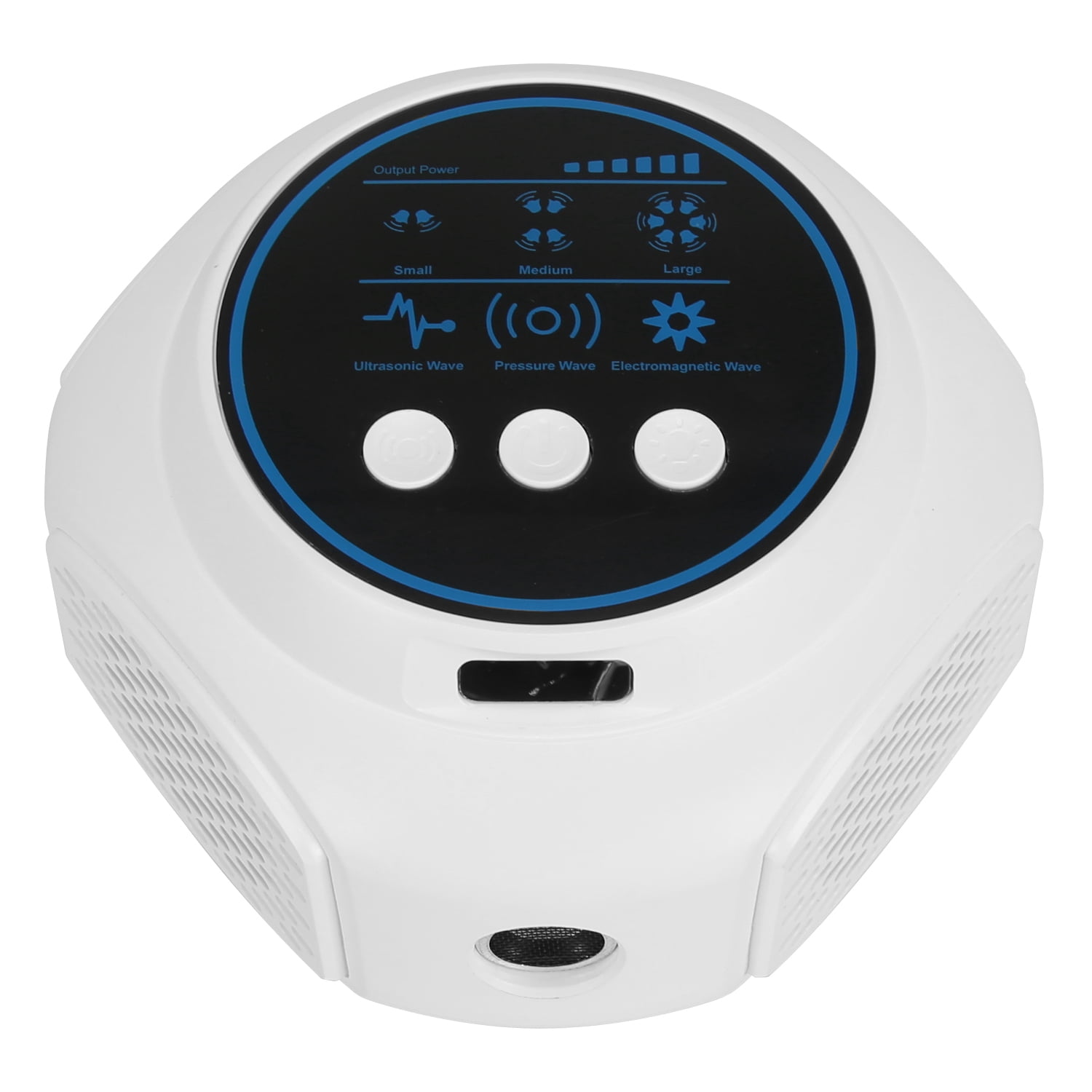 Moclever 360° Ultrasonic Mice Repellent Plug-in Indoor Rodent Repeller with 3 Modes 2 Strobe Lights for Kitchen Warehouse, White