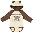 thumbnail image 3 of Inktastic My Godmother Loves Me Girls Sloth Girls Long Sleeve Baby Bodysuit, 3 of 5