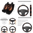 thumbnail image 2 of Yuyamidu Fire Wolf Car Seat Covers Full Set with Steering Wheel Cover Seat Belt Cover Trash Bag Rearview Mirror Cover Keyrings Lipstick Holder 13 Pack Fit for Most Vehicles, 2 of 5