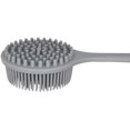 thumbnail image 2 of Silicone Back Scrubber for Shower Bath Body Brush with Long Handle (Gray), 2 of 5