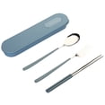 thumbnail image 1 of 1 Set Cutlery Spoon Fork Food Grade Mirror Polish Smooth Edge Reusable Heat-Resistant Dinning Stainless Steel Spoon Fork Chopsticks Flatware with Storage Box Set for Home, 1 of 8