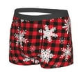 thumbnail image 2 of Disketp Snowflakes On A Buffalo Plaid Christmas Men'S Boxer Briefs,Soft And Breathable Cotton Underwear With Comfortflex Waistband, 2 of 9