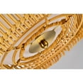 thumbnail image 4 of Caddie 15 in. 1-Light Indoor Brass and Woven Rattan Finish Pendant with Light Kit, 4 of 5