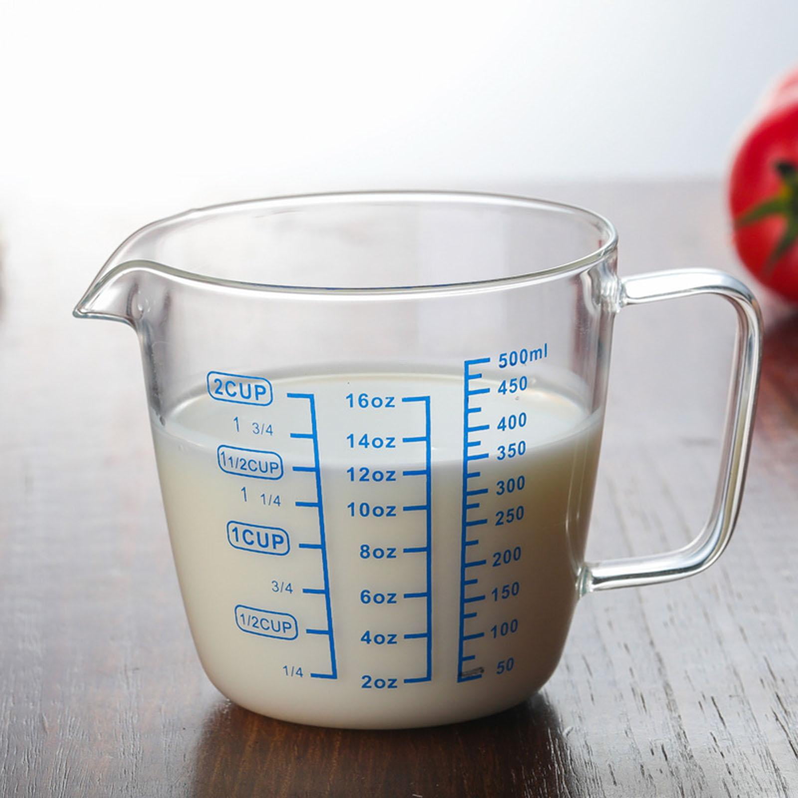 250/500ml Measuring Mug Microwave Safe Scale Marking Cup Heat Resistant with Handle Measuring Tools for Baking Cooking - 10x8.5x6CM