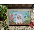 thumbnail image 3 of Carolines Treasures CK1245JMAT Medium White Poodle Spring Door Mat Indoor Rug or Outdoor Welcome Mat 24x36 Doormat  36"L, 3 of 4