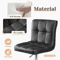 thumbnail image 4 of TOPCOMFY Bar Stool Set of 2 with Adjustable Height, Swivel, PU Leather for Kitchen Island, Black, 4 of 5