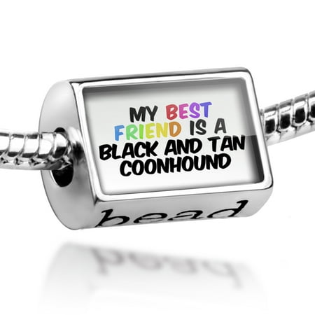 Bead My best Friend a Black and Tan Coonhound Dog from United States Charm Fits All European