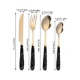 thumbnail image 3 of Stainless Steel Tableware Set Of 24 Pieces, Ceramic Handle, Pattern, Plastic Handle，Western Style Knife, Spoon, And Fork Set, 3 of 3