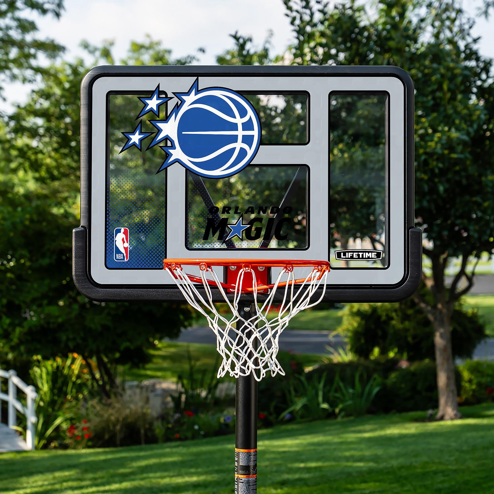 Lifetime NBA Orlando Magic 44" Portable Basketball Hoop with Wheels - 7.5 to 10 Ft Adjustable Height