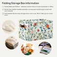 thumbnail image 6 of FREEAMG Rose Peony with Blue Leaves Storage Basket, Durable Canvas Organizer With Handles Large Collapsible Storage Bins Boxes for Home Office - 2 Pack, 6 of 7