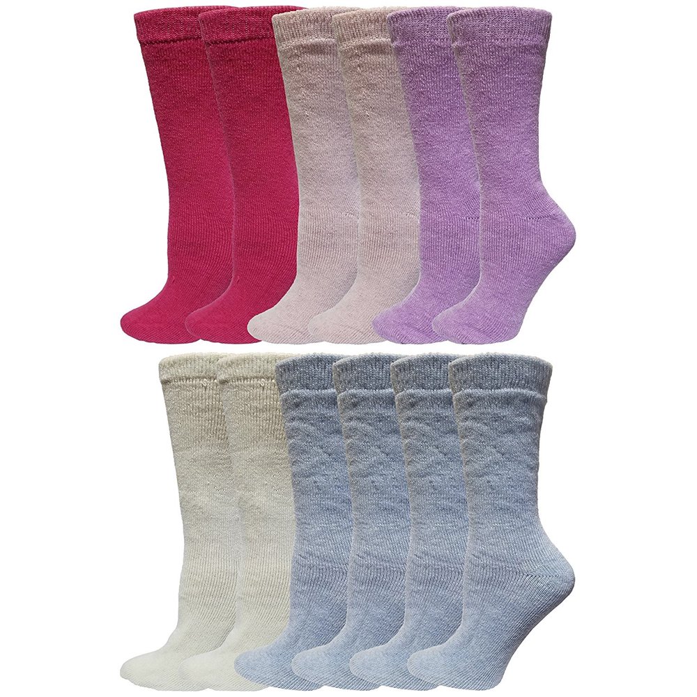 Winterlace Brushed Thermal Socks, 12 Pairs Women’s Insulated Warm