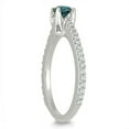 thumbnail image 2 of SZUL Women's 1/2 Carat TW Blue and White Diamond Ring in 10K White Gold, 2 of 3