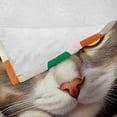 thumbnail image 4 of Ambesonne Cat Fleece Throw Blanket Mischief Kitty Peaking Dots 50"x60" Multicolor, 4 of 5