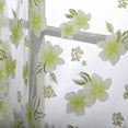 thumbnail image 2 of Anckoeil 3.28'×6.56' Green Leaf Light Color Floral Pattern Curtains Fashion Sheer Door Curtains Home Decorative Items, 2 of 5