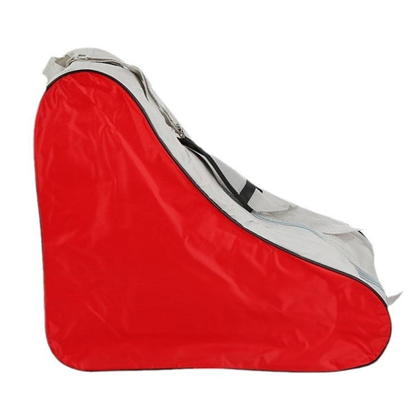 Bolsa para patines con asa para niños, bolsa para patines de cuatro ruedas, bolsa para patines de hielo Rojo