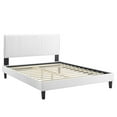 thumbnail image 3 of Modway Peyton Performance Velvet Queen Platform Bed in White, 3 of 10