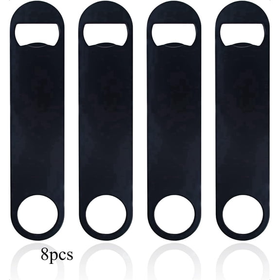 8Pack Stainless Steel Flat Bottle Opener, Beer Bottle Opener, 7inch, with Exquisite Packaging