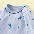 thumbnail image 6 of TOWED22 Infant Toddler Clothes Set 2Pcs Long Sleeve Cute Print Graphic Round Neck Soft T-Shirt Jogger Pants Fall Winter Warm Outfits(Dark Blue,3-4 Y), 6 of 6