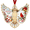 C, variant on Rdausd 5.9 inch Christmas Cash Holder Ornament, Christmas Tree with Gold Scroll Wings and Red Ribbon, Money Gift Presentation for Festive Tree Branches Gift Bags