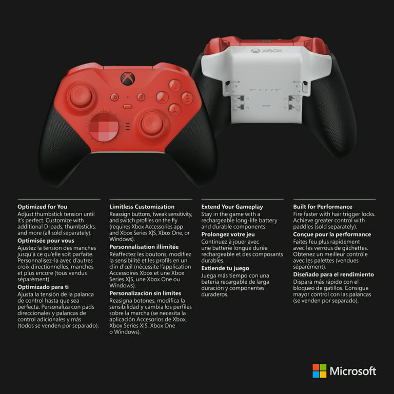 Control Xbox Elite Series 2 Core Red