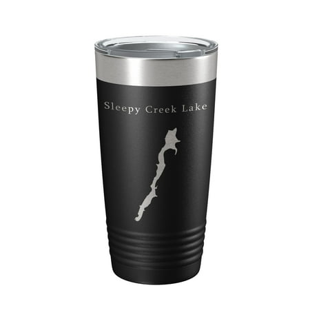 

Sleepy Creek Lake Map Tumbler Travel Mug Insulated Laser Engraved Coffee Cup West Virginia 20 oz Black