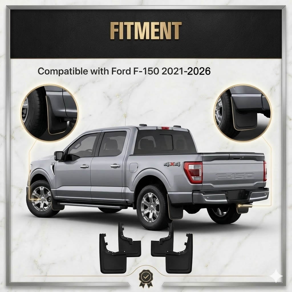 FORD F150 mud flaps FORD F150 Accessories All-Weather Mud Guard Body Kits for FORD F150 2021-2026