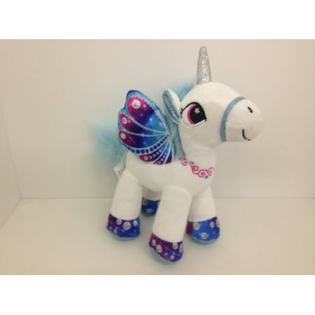 White Unicorn with Wings Soft Stuffed Plush Animal Toy - 8"