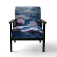 thumbnail image 4 of Designart "Mysterious Depths Beach Photo II" Pink Floral & Botanical Upholstered Accent Chair - Nautical & Coastal Arm Chair For Bedroom, 4 of 5